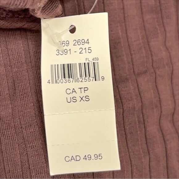 Aerie Brown Ribbed Applique Lace Longline Bralette | Size XS | NEW - Picture 5 of 7